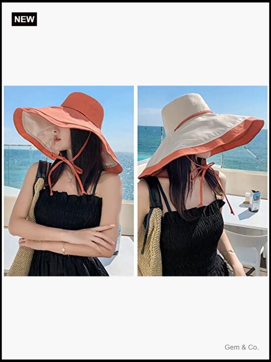 Wide Brim Reversible Sun Hat UPF 50+ Foldable m_6a32a83844ad4d235eabfe59.jpeg main image 4